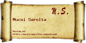 Mucsi Sarolta névjegykártya