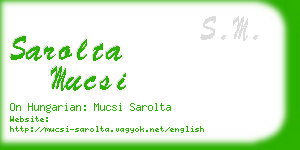 sarolta mucsi business card